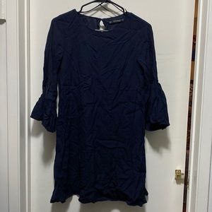 Small Zara navy blue dress with bell sleeves